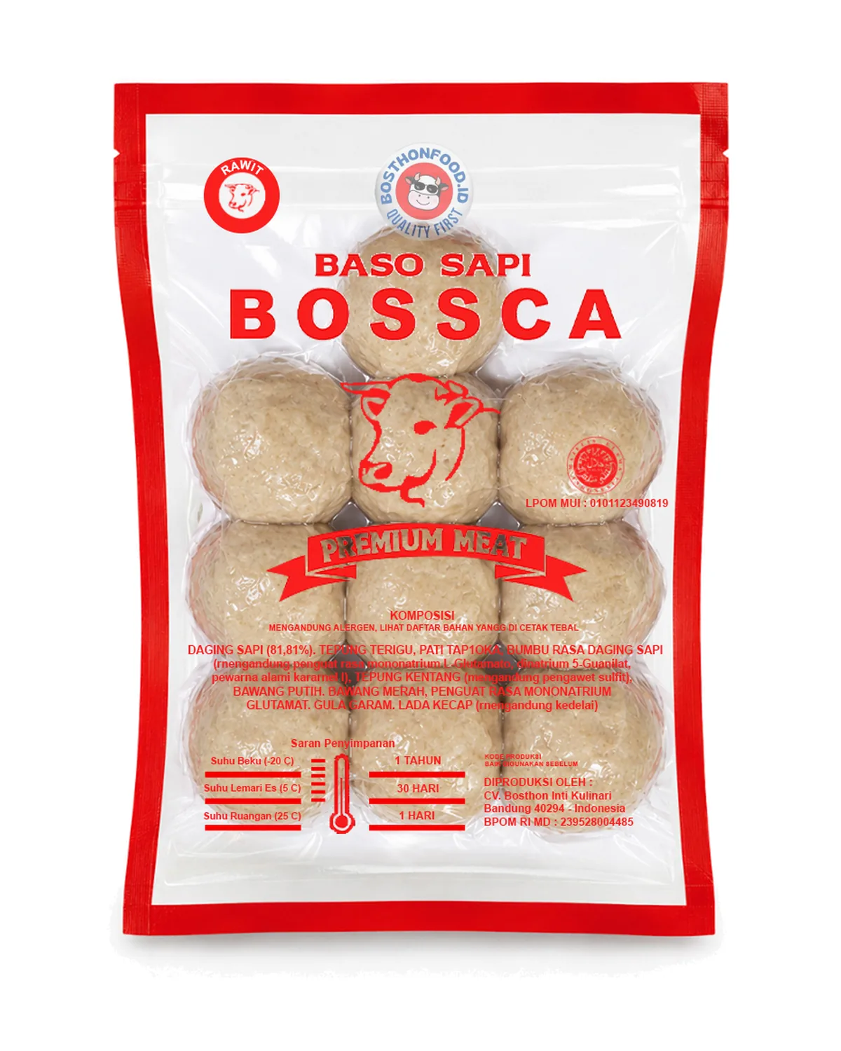 Kemasan Bossca Bakso rawit