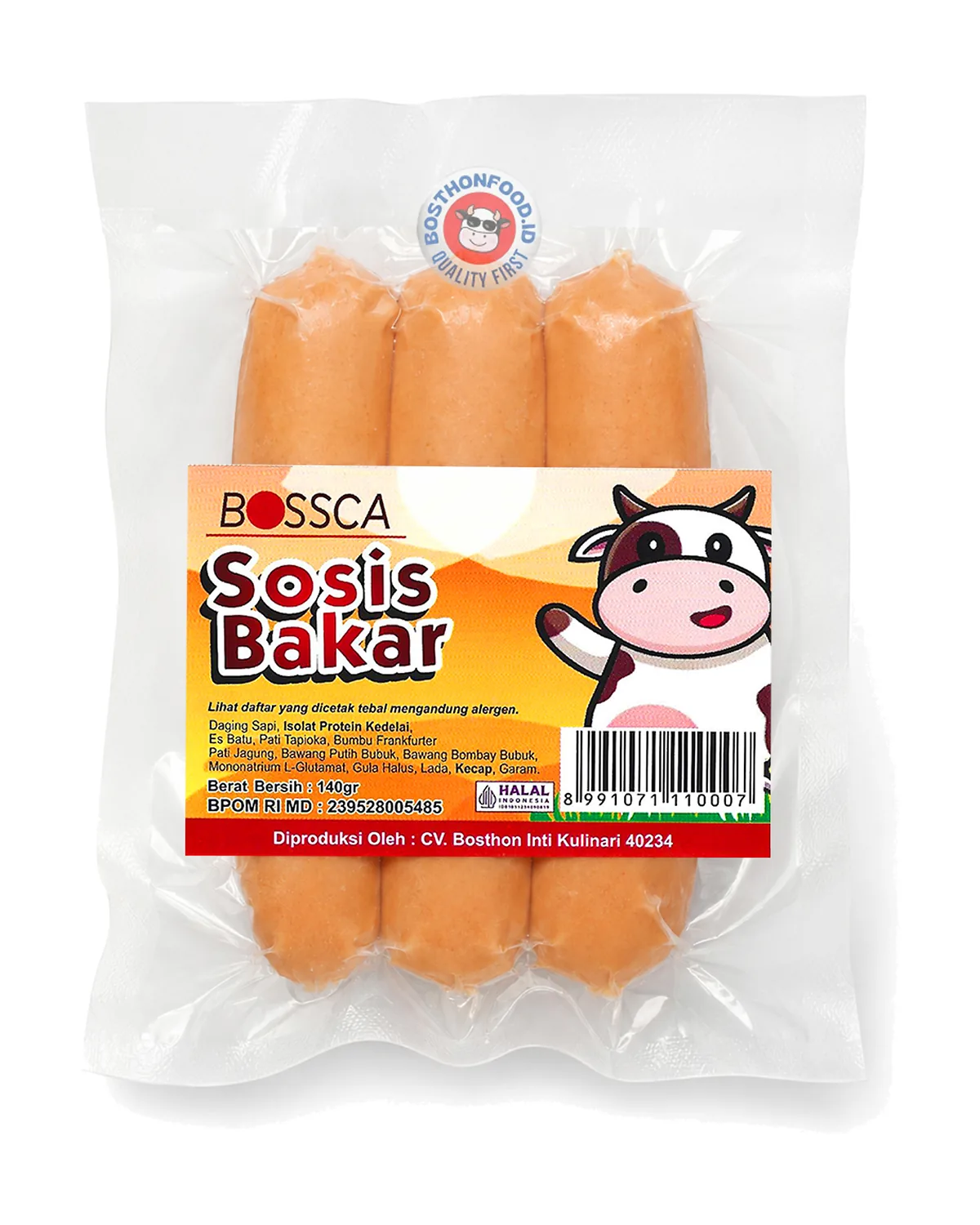 Kemasan Bossca Sosis bakar