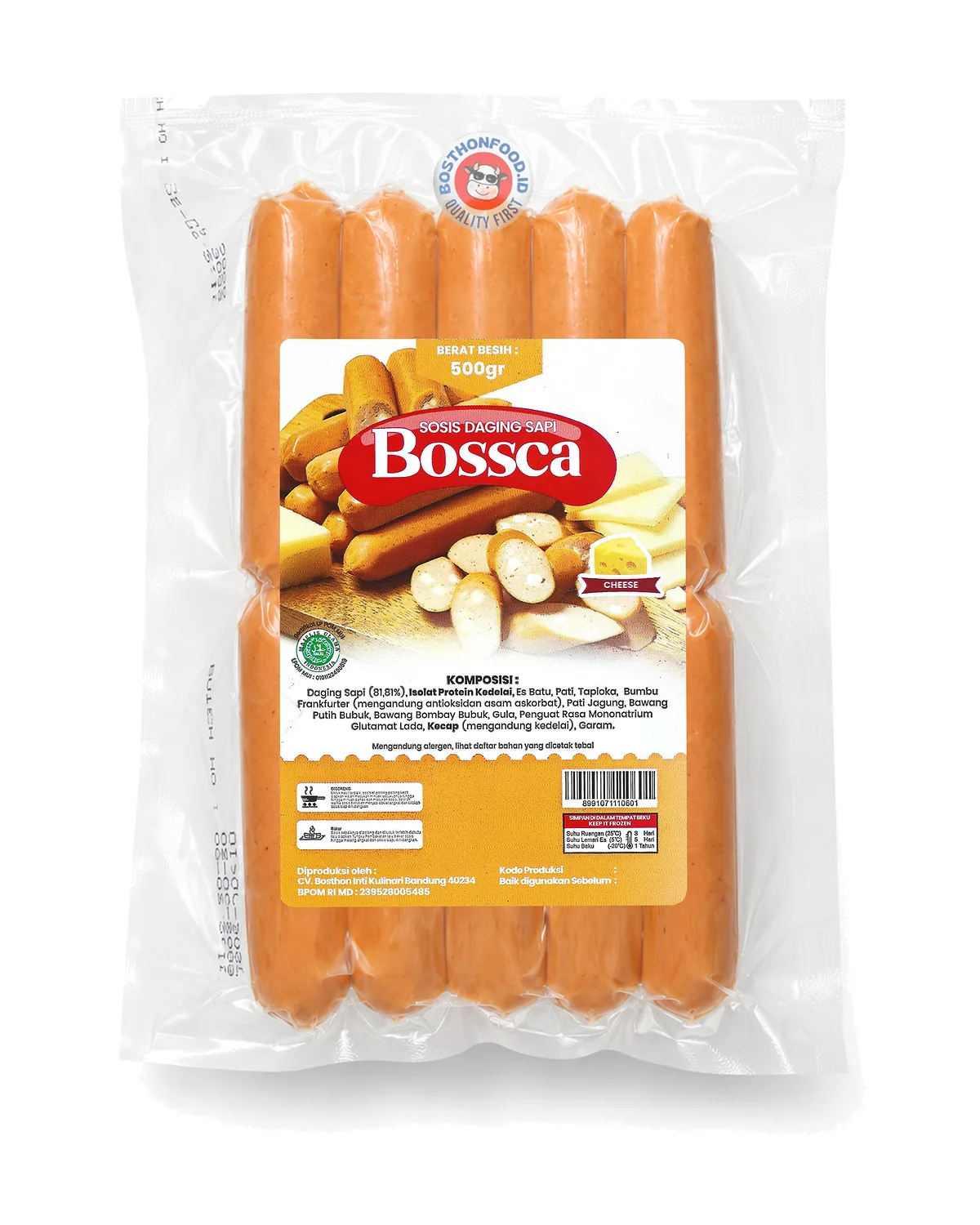 Kemasan Bossca Sosis keju