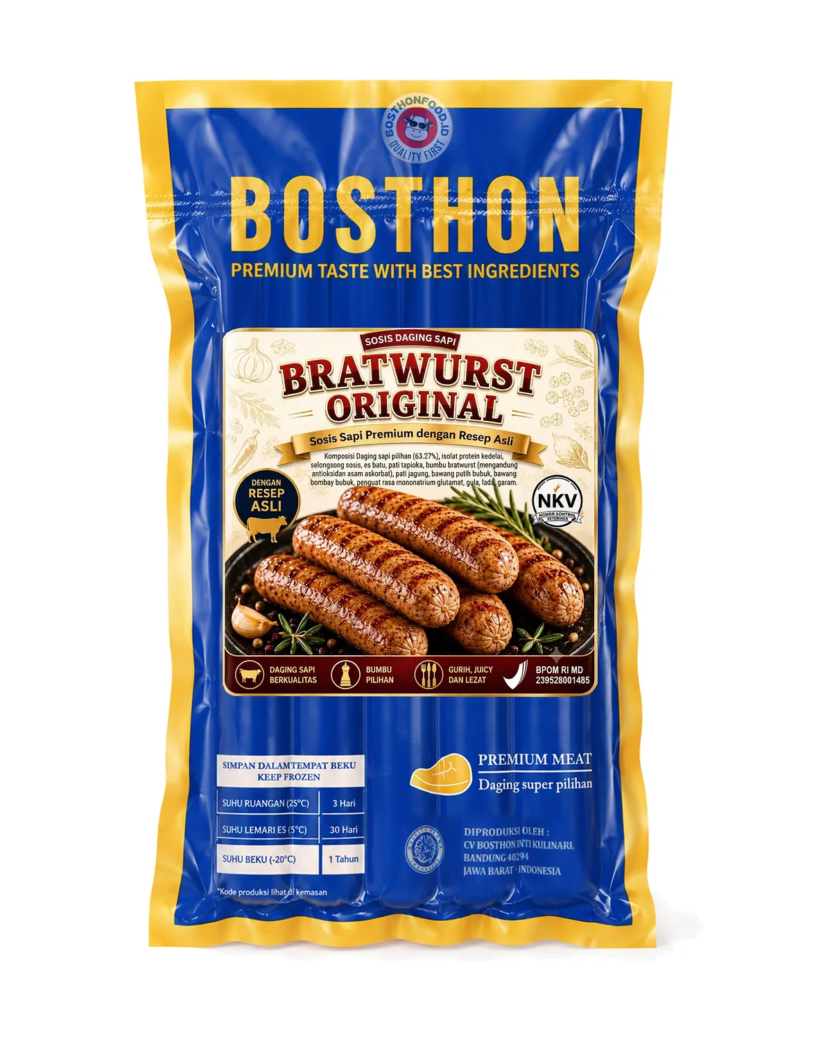 Kemasan Bosthon Bratwurst original