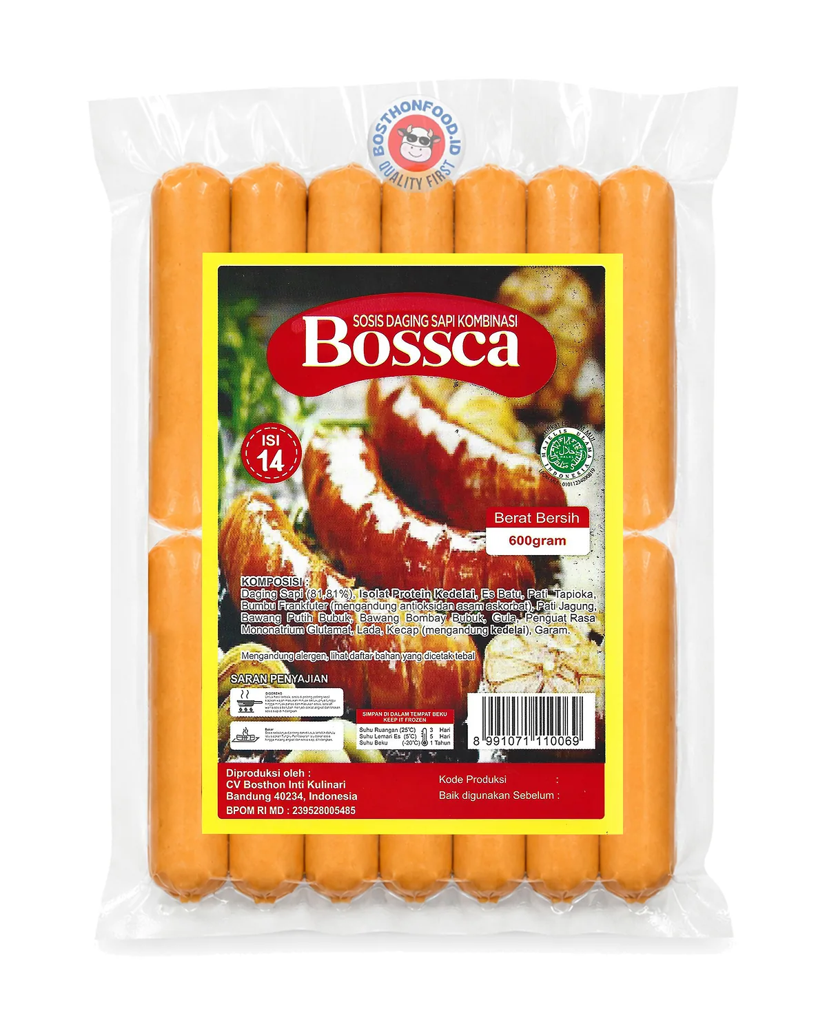 Kemasan Bossca Sosis hotdog